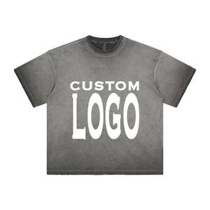 High Quality 100% Cotton <b>Yarn</b> Dyed Vintage Blank Acid Washed Regular Fit 120 Grams Sporty Men's <b>T</b>-<b>Shirts</b> Heavyweight - Product Image 1