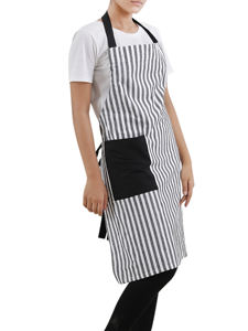 Delantal sin mangas teñido en hilo de algodón 100% raya negra - Product Image 3