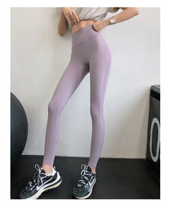 Mallas de Yoga de cintura alta para mujer a la moda, tela fina transpirable antibacteriana sin costuras para gimnasio, Fitness, deportes, correr - Product Image 2