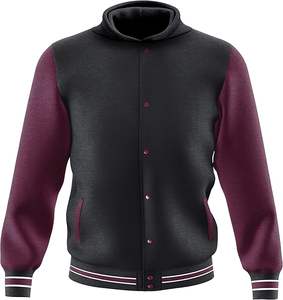 Vente en gros de vestes universitaires en toile personnalisées veste Letterman à col montant pour hommes et femmes personnalisées avec des lettres - Product Image 1