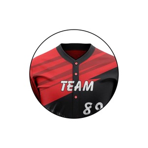 Hot Selling 2024 Custom Heat-Transfer Printed Team Name Logo <b>Baseball</b> Uniforms Unisex Anti-Bacterial Spandex/Cotton OEM Service - Product Image 2