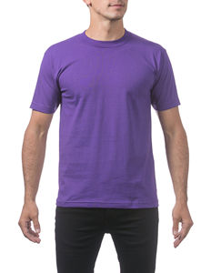 Nuevo verano Top Casual Camiseta 100% algodón hombres manga corta suave sólido camiseta Tops Color púrpura para servicio Oem último diseño - Product Image 6