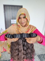 Cheveux Indiens Bruts 100% Naturels Remy Couleur Noire Vierge Non Traités Kinky Machine Extensions de Cheveux Humains en Gros pour Femmes