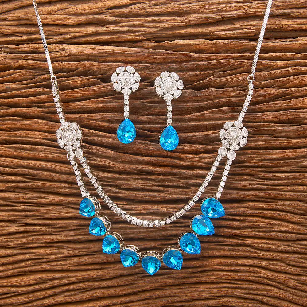 Shop Our Rhodium Plated CZ Necklace Sets Perfect for Festivals