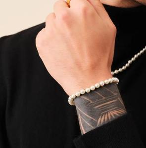 Bracelet Perl élégant pour hommes et femmes Bijoux en perles de pierre naturelle de luxe élégant Caractéristique étanche - Product Image 5