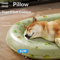 Nouveau Nid Rafraîchissant d'Été pour Animaux de Compagnie avec Coussin Ovale, Lit en Gel Glacé pour Chiens et Chats de Petite et Grande Taille, Utilisation Intérieure
