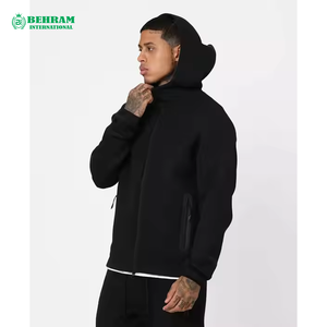 Sweat à capuche unisexe chaud avec fermeture éclair |   Sweat-shirt à capuche zippé élégant et décontracté, style streetwear, pour la salle de sport, 100% coton, molleton/tissu éponge français, séchage rapide - Product Image 6