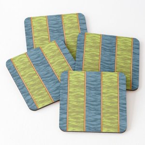 Elegant Style Wood/Acacia Wood Over Printed Tea Serving Coasters 4 Pieces Set Home and Kitchen <b>Placemats</b> Hot Selling - Product Image 1