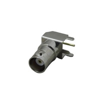 Connecteur BNC femelle coaxial RF à angle droit pour montage sur circuit imprimé