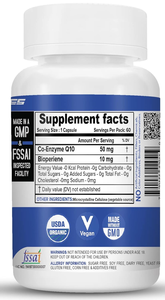 Bioperine <b>Coenzyme</b> <b>Q10</b> (CoQ10) 50 Mg Nutritional Supplement - Product Image 3