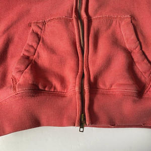 Sudadera con capucha bordada de angustia Top de invierno con detalle de Bordado de lana mezclada de algodón básico - Product Image 3