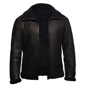 แจ็คเก็ตมอเตอร์ไซค์สไตล์ไบค์เกอร์คลาสสิกสำหรับผู้ชาย  แบบวินเทจ  ทรงบอมเบอร์  เสื้อคลุมฤดูหนาว  หนัง PU  ย้อมสีพื้น  โลโก้แบบกำหนดเองได้ - Product Image 1