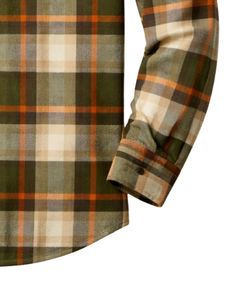 Camisa a Cuadros para Hombre, Manga Larga, Estilo Casual de Franela, Color Verde Oliva, Beige, Naranja, Fabricante Personalizado, Venta al por Mayor - Product Image 6