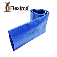 Fabricant de tuyaux durables à plat en PVC bleu 3 pouces haute pression flexible écologique 4 bars irrigation par lavage à contre-courant eau agricole