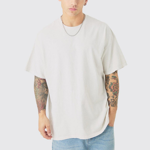 Camiseta extragrande de lujo 100% algodón para hombre Logotipo vintage de alta calidad personalizable - Product Image 3