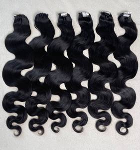 Extensiones de Cabello Humano Virgen con Ondas Corporales, Doble Trama, 100% Alineadas con la Cutícula, Cabello Vietnamita Sin Procesar - Product Image 2