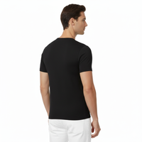 Yüksek Kaliteli Özelleştirilebilir Slim Fit %100 Pamuklu Resmi Erkek Tişörtleri 3D Nakışlı-OEM Hizmeti