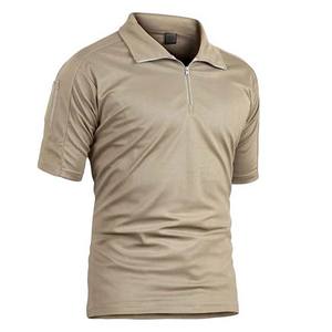 Polos con cremallera de un cuarto para hombre, camisetas deportivas de manga corta ajustadas informales de verano, cuello de polo de alta calidad, más tejido estampado - Product Image 2