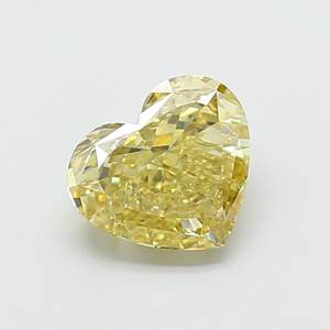 Diamante Cultivado en Laboratorio, Corte Corazón, 2.01ct, VS1, Color Amarillo Claro Fantasía - Product Image 1