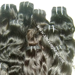 Vague brute crépus droite 12 pouces brésilien Remy cheveux humains tissage Machine Double trame libre tissage cheveux Packs - Product Image 1