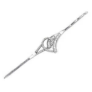 Bracelet en argent élégant avec diamants pour femmes, cadeau de bijoux parfait - Product Image 3