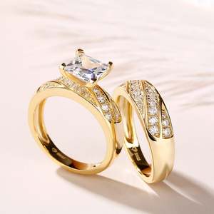 Anillo de Plata de Ley con Diamantes de Corte Princesa Diagonal Jeulia - Product Image 5