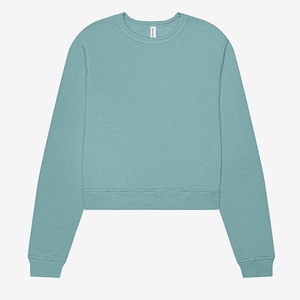 Sweat-shirt Bella Canvas pour femme, en molleton éponge, col rond classique, bleu chiné - Product Image 5