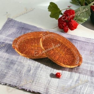 Rattan Cane Wicker Baking Bread <b>Weave</b> <b>Basket</b> Decoration Rattan Woven Fruit Vegetables Oval Poly Storage <b>Basket</b> Bread <b>Basket</b> - Product Image 5