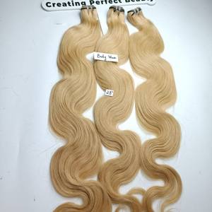 ผมต่อแบบลอนผมเวียดนามสีบลอนด์613ผมมนุษย์ดิบ60เม็ด - Product Image 3