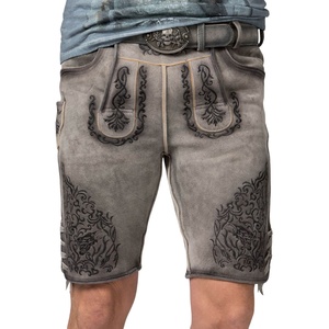 Shorts en Lederhosen traditionnels bavarois de haute qualité pour hommes, brodés sur mesure, motif vintage uni, nouveaux shorts - Product Image 1