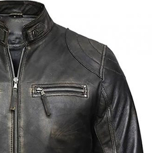 Haute qualité nouvelle mode hommes vestes en cuir personnalisé hiver couleur unie populaire décontracté motard haute rue matelassé respirant - Product Image 5