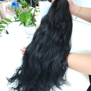 Extensions de cheveux vietnamiennes meilleure qualité Double machine trame naturelle ondulée couleur naturelle 100 cuticule alignée - Product Image 2