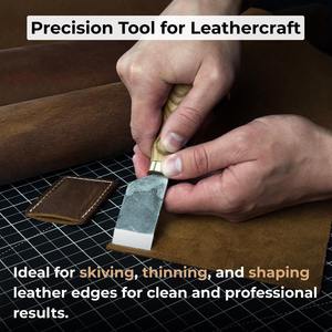 มีดโกนแบบตรงใบมีดหนังคมใบมีดญี่ปุ่นมีดมือปลอมจากเหล็กคาร์บอนแข็งที่จับเถ้าพร้อมปลอก - Product Image 2