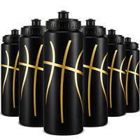 Bouteille d'eau sport portable en plastique sans BPA, écologique, pour compétition de basketball, vente en gros d'usine OEM/ODM