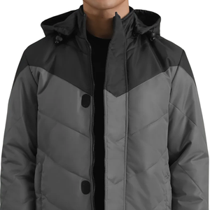 Chaqueta Acolchada con Capucha para Hombre, Abrigo de Invierno Cálido, Ligero, Impermeable, Cortavientos, Informal, para Exteriores, Relleno de Algodón, Estilo Urbano - Product Image 5