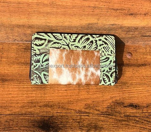 Pelo Real en piel oculta cuero tallado embrague teléfono caso elegante nuevo diseño gran oferta verde en relieve cuero occidental mujeres carteras - Product Image 2