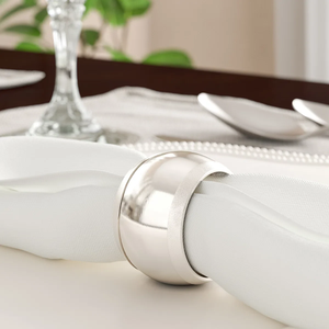 Reusable <b>Wedding</b> Napkin Ring Souvenir Parties Table Decor Luxurious <b>Tissue</b> Holder Cast Aluminum Serviette Napkin Ring Affordable - Product Image 2