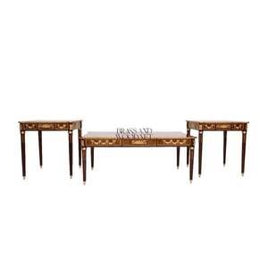 Juego de Mesa de Centro de Madera Clásica de Lujo con Detalles en Latón - Product Image 2