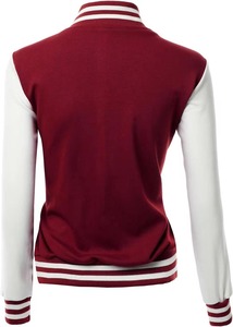 Chaqueta OEM Versity para mujer disponible en venta al por mayor, chaqueta Versity transpirable de tendencia superior con logotipo personalizado - Product Image 2