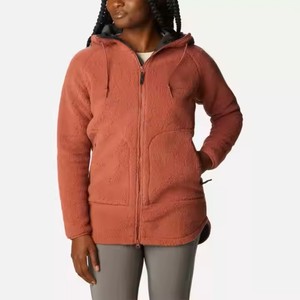 OEM Custom Sherpa <b>Wool</b> Jacket for Women <b>Quilted</b> and Warm with Fleece Hood Blank Wholesale Design - Product Image 1