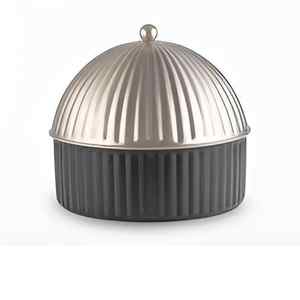 Diseño real de madera con tapa dorada Elegante y duradero La cazuela redonda de metal Perfecta para servir para cada comida y ocasión - Product Image 3