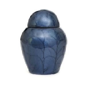 Urnas de recuerdo de cremación de latón de cúpula superior de alta calidad con urnas funerarias de Metal con acabado de esmalte púrpura para cenizas humanas - Product Image 2