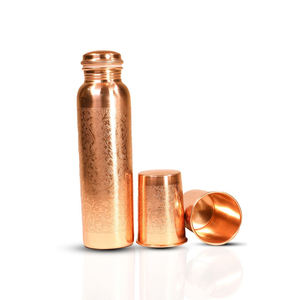 Botella de agua de cobre puro de 500ml de alta calidad Nuevo diseño del fabricante indio ''Ifkaa Exports PVT. Botella de cobre real LTD'' - Product Image 6