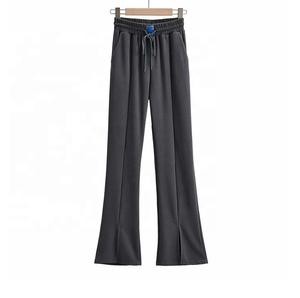 กางเกงวอร์มมีเชือกรูดสำหรับผู้หญิงกางเกงสเวตเตอร์กลางแจ้งลายทางทรงหลวมโอเวอร์ไซส์ทำจากผ้าฝ้าย - Product Image 4