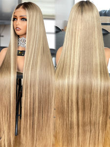 Peluca de pelo virgen europea de lujo de 36 pulgadas 100% con encaje todos los colores listos para enviar - Product Image 3