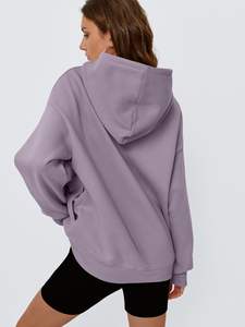 Sudadera con capucha de gran tamaño personalizada para mujer al por mayor, ropa informal, el mejor material usado, sudaderas con capucha de gran tamaño transpirables para mujer - Product Image 4