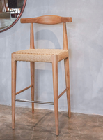 Tabouret de bar en teck pour restaurant, hôtel, villa, resort, café, mobilier commercial pour l'hôtellerie