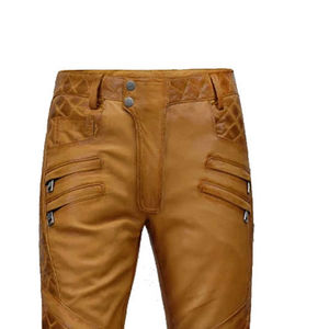 Pantalons en cuir décontractés légers de la meilleure qualité pour hommes avec logo personnalisé, couleur et taille - Prix de gros d'usine - Product Image 5