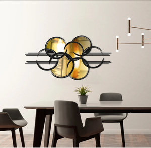 แผ่นกระจกตกแต่งผนังกระจกแฟลตทำจากโลหะและลูกแก้วตกแต่งผนังกระจกอะคริลิค - Product Image 2