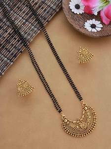 Cena elegante cuenta negra tradicional Mangalsutra para mujeres boda y uso diario a precios al por mayor - Product Image 3